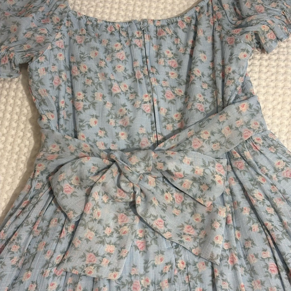 Altar'd State Light Blue Floral Romper - Picture 3 of 5
